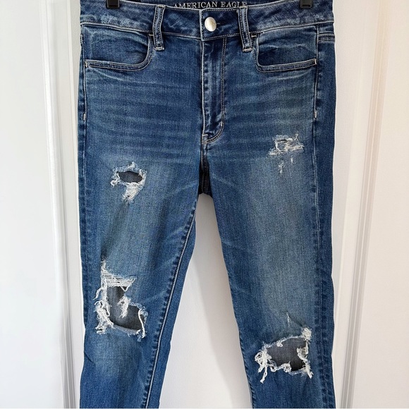 American Eagle Destroyed Hi-Rise Jegging in X-Long - Picture 2 of 6